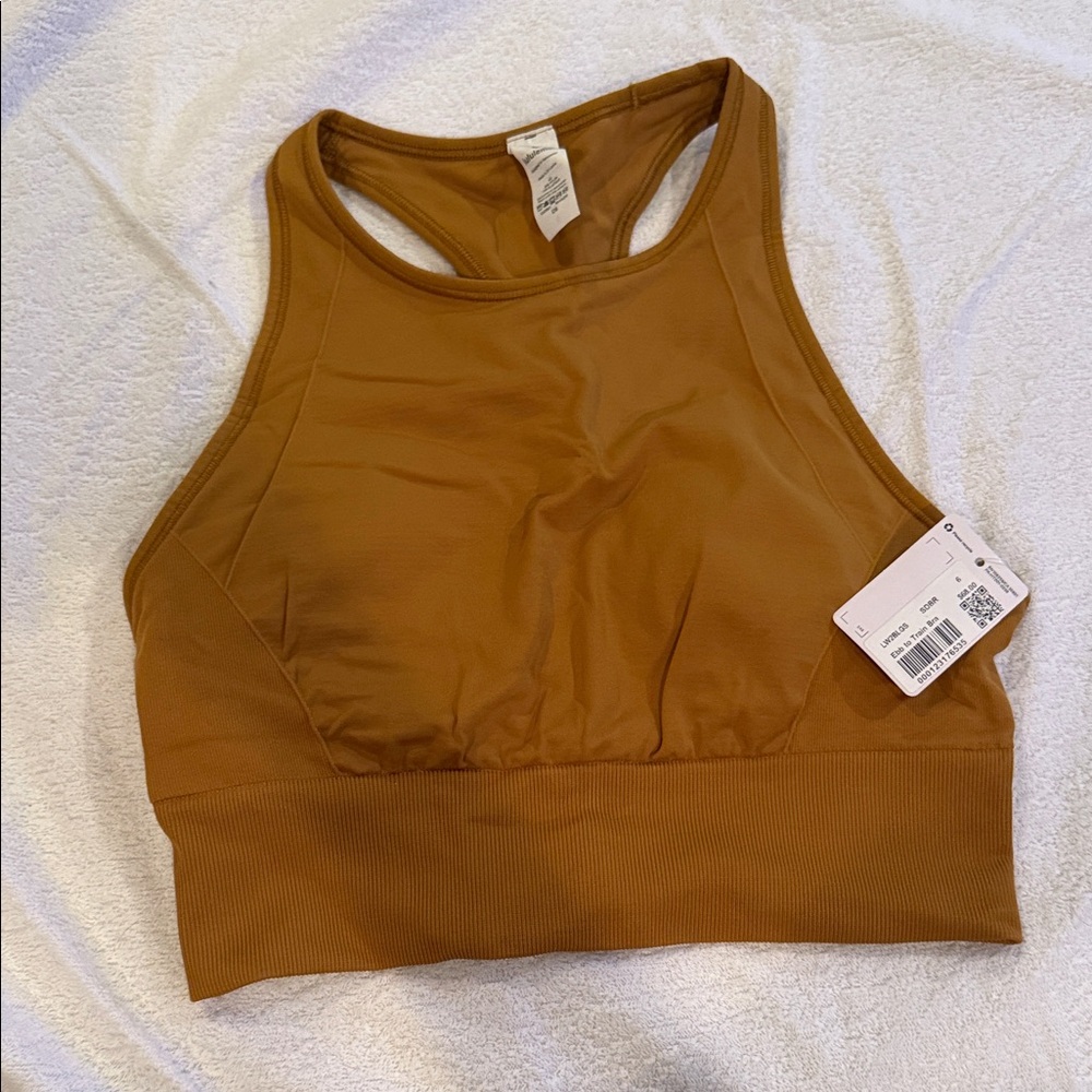 Lululemon Ebb to Train Sports Bra.  Sand Brown. Size 6. NWT!